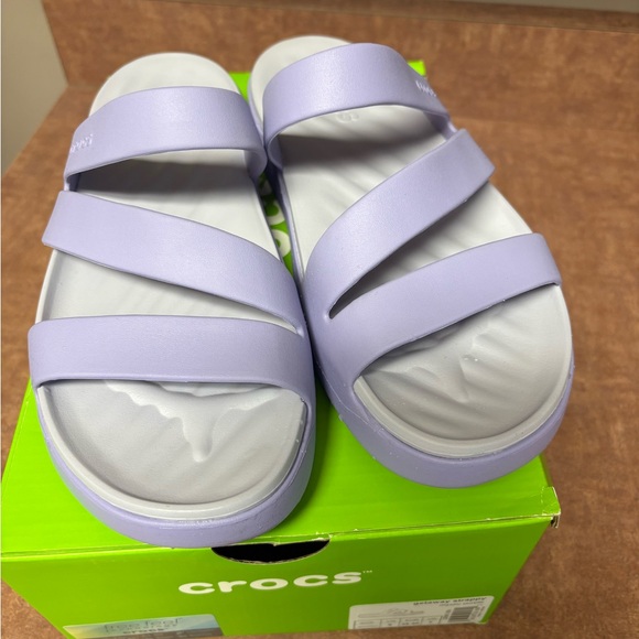 Crocs Lavender and Gray Sandals - Picture 2 of 4
